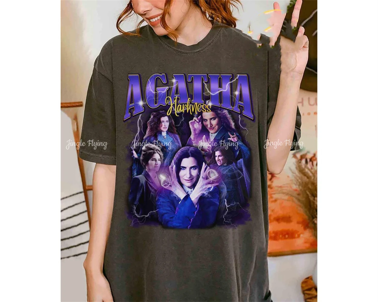 Футболка с портретом ведьмы Агата Харкнесс винтажная футболка Все я пережил