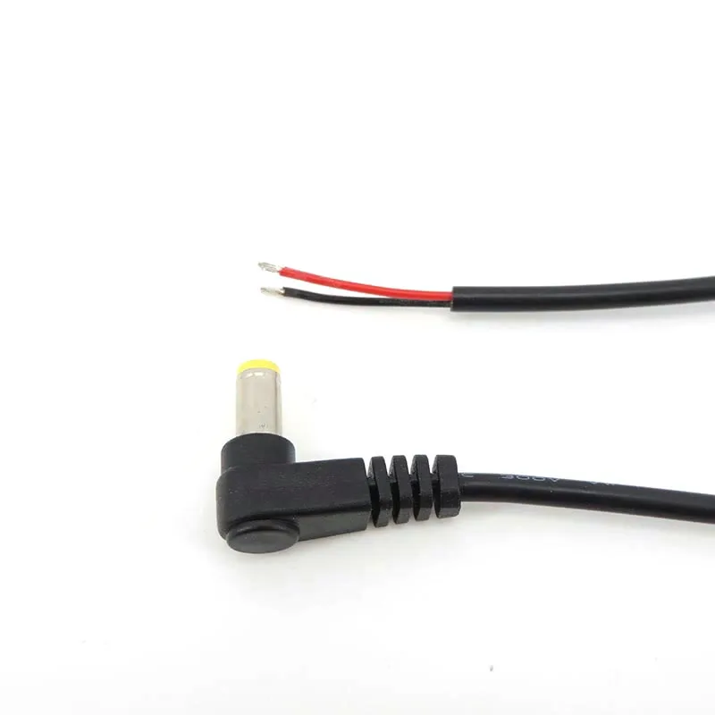 25 см 0 5 м 5x2 1 мм 22AWG прямоугольный 90 градусов штекер питания постоянного тока с