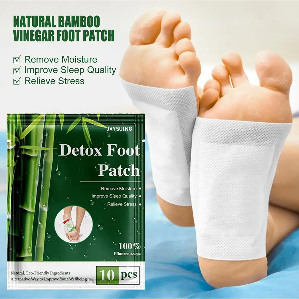 

10pcs/Box Detox Foot Patches Pads Body Toxins Bamboo Pads Feet Slimming Cleansing Herbal Foot Patches Health Care