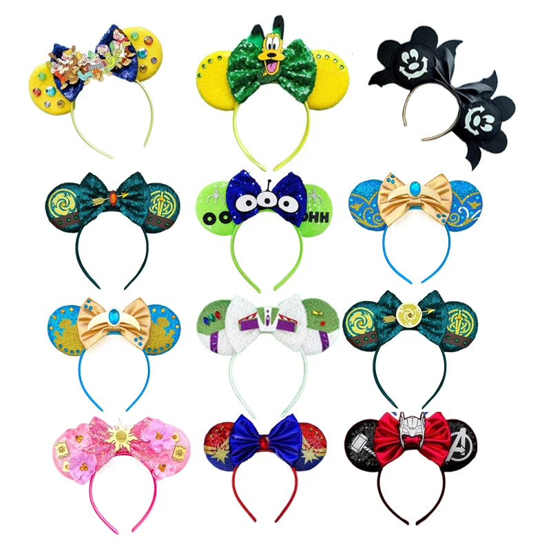 

Cartoon Mickey Mouse Ears Headbands Festival Carnival Party Hair Headwear For Baby Girls Women Headband Kids Accessories