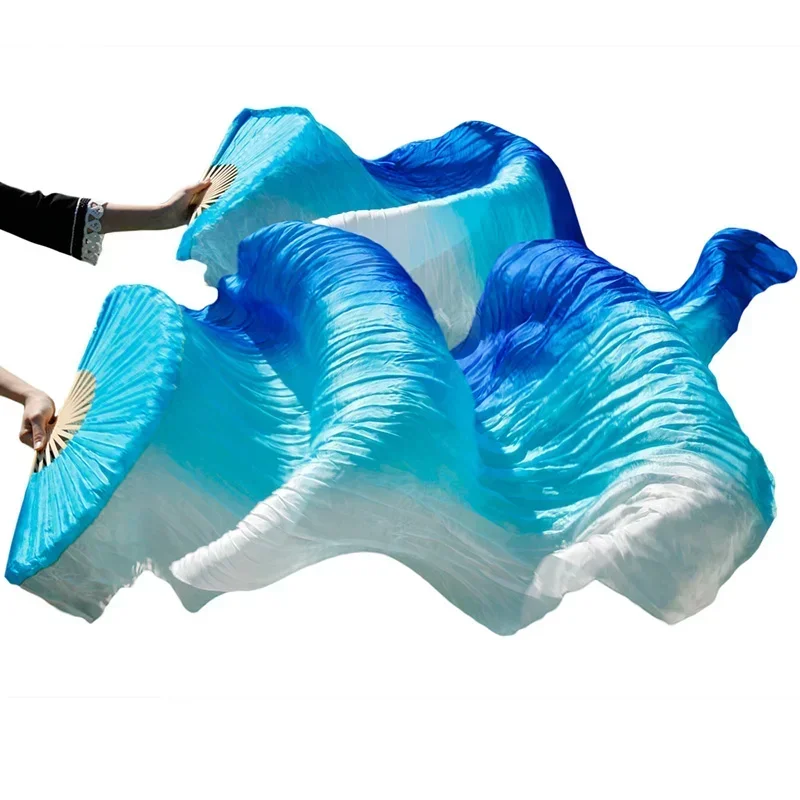 Веер для танца живота Шелковый веер ручной работы из 100% натурального шелка с