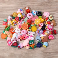 random mix fruits animals food charms cabochon flatback scrapbook crafts for jewelry making diy resin hairpin brooch accessories