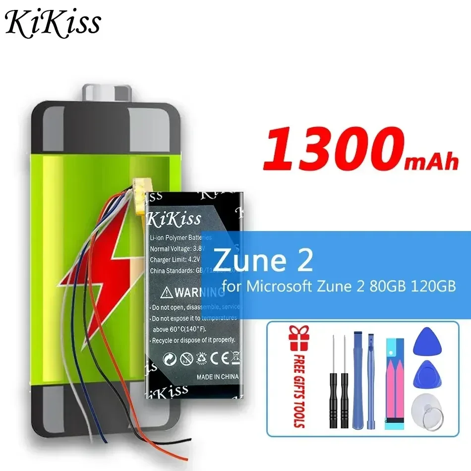 Аккумулятор KiKiss 1300 мАч для Microsoft X 814399 -001 Zune 2 80 ГБ 120 4G 8G Сменная батарея