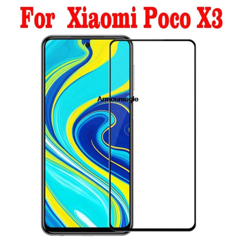 

full cover screen protector for xiaomi poco x3pro x 3 pro premium tempered glass on pocophone pocox3 nfc pokof3 protection glass