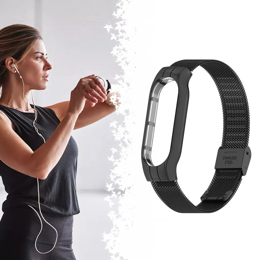 

Ремешок для часов Xiaomi Mi Band 5 с рисунком, сменный силиконовый металлический браслет для смарт-часов Xiaomi Mi band 5