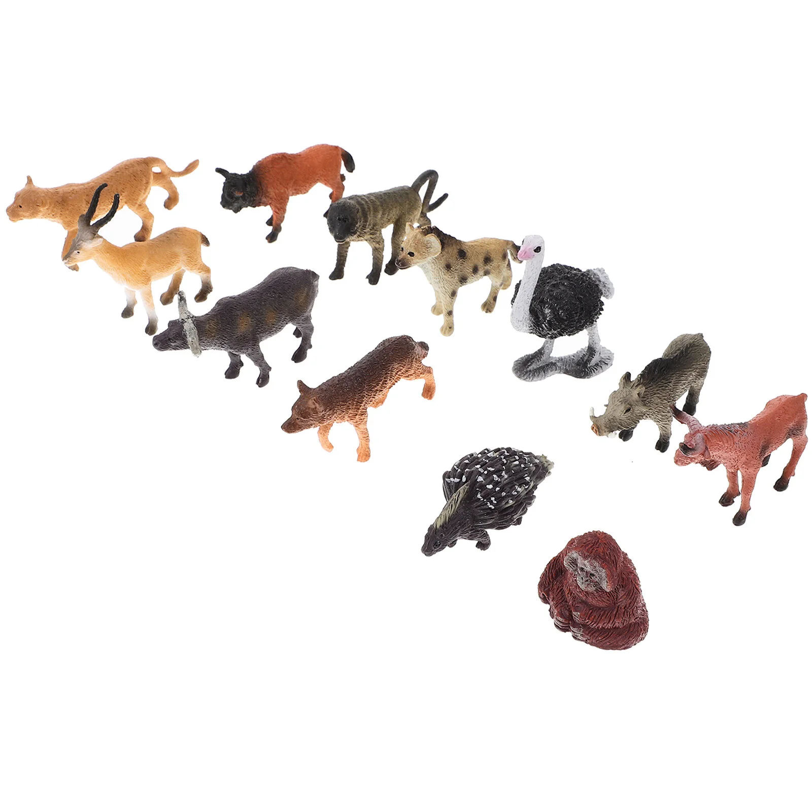 

Африканская миниатюрная фигурка диких животных, искусственная игрушка в форме животных, модель леса, статуэтка, украшение