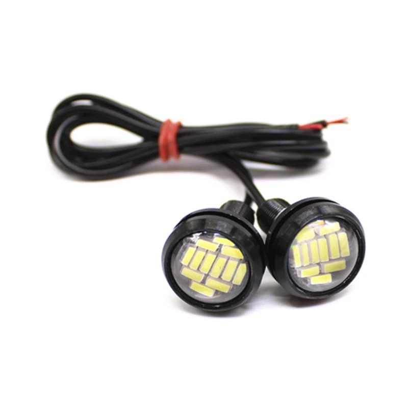

124B Universal LED Headlamp Eagle Eye 23mm 4014 12SMD Spotlight Lamp Car Turn Signal