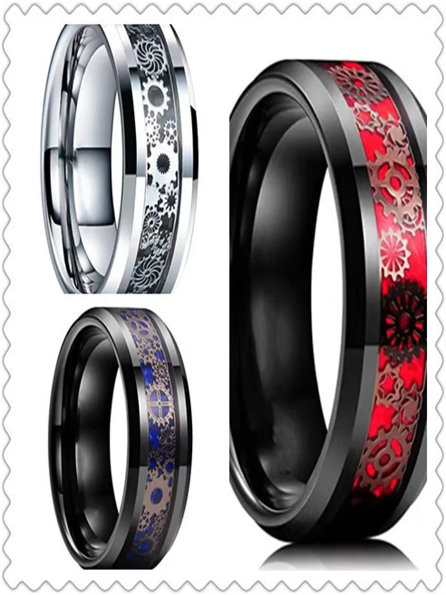 

Personality Ring Tungsten Steel Fashion All-match Popular Jewelry Unisex Net Celebrity Single Ring