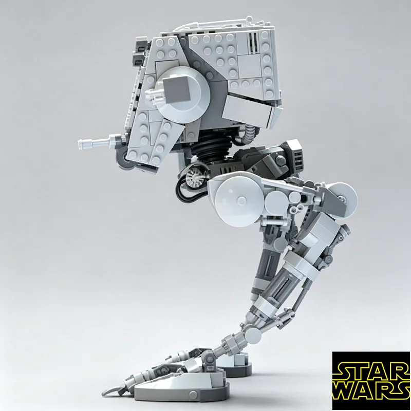 Фото Набор из 719 деталей MOC Star Wars AT-ST: Технические блоки для сборки мини-фигурок, развивающая игрушка для детей, подарок на день рождения №4