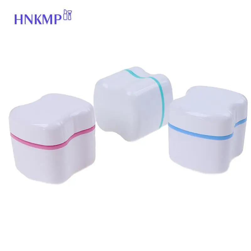 

Denture False Teeth Storage Box Case With Filter Screen Dental Appliance