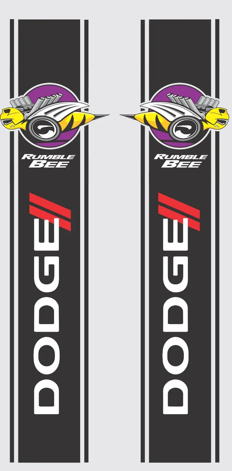 

Для x2 1500 2500 3500 Dodge Ram боковые полосы Rumble Bee Super Decal Set Graphic Sport