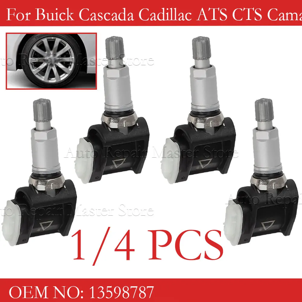 1/4 шт. датчик контроля давления в шинах TPMS 13598787 Для Chevrolet Camaro Buick Cascada Cadillac ATS-V CTS-V CTS