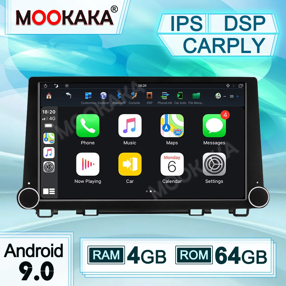 

2 Din Android 9.0 4+64G For Honda CRV 2017-2022 Radio Auto Stereo Multimedia Player Car GPS Navigation Recoder Head Unit Carplay