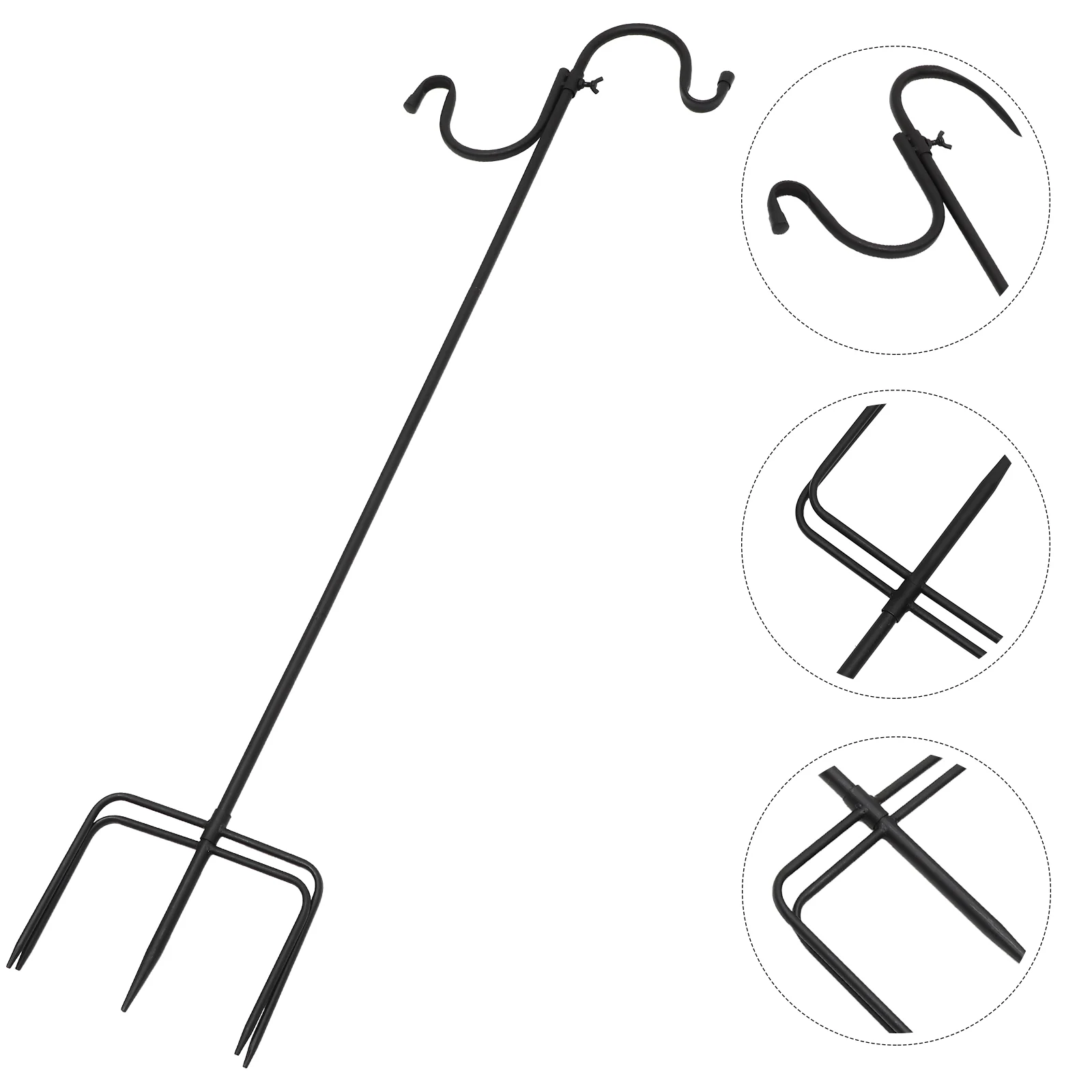 

Hook Ground Shepherd Lantern Hanging Duty Multi Stand Hanger Feeder Bird Garden Heavy Yard Light Hooks Lamp Iron Function