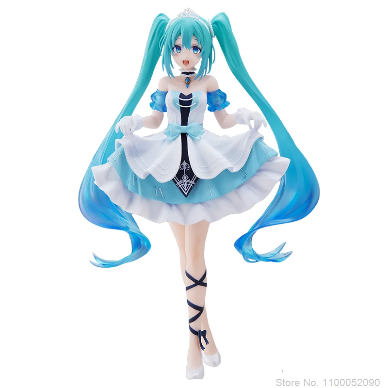 

22cm Bandai In Stock Original Taito Vocaloid Hatsune Miku Action Figure Collection Anime Kawaii Doll Model Collectible Toys