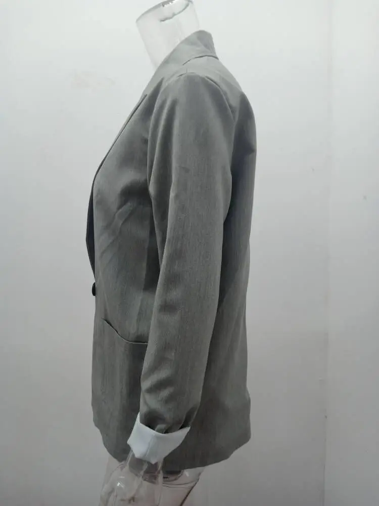 Plus Size Autumn and Winter Long-sleeved Women's One-piece Blazers/Suits Commuting New Solid Color Small Suit All-match Coat