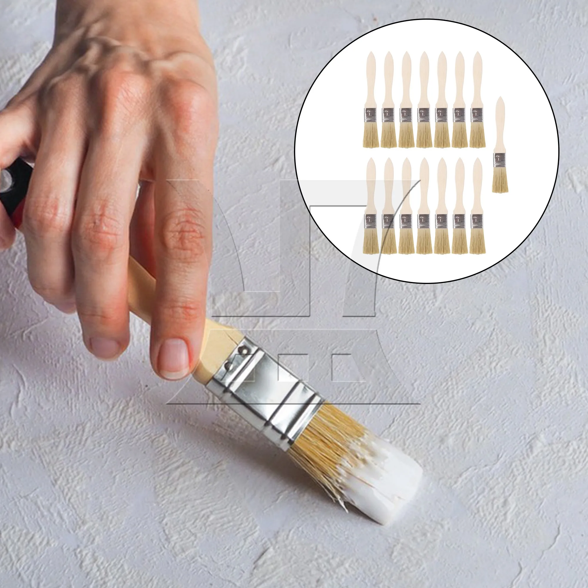 15 шт. кисточка с утолщенной деревянной ручкой для украшения дома