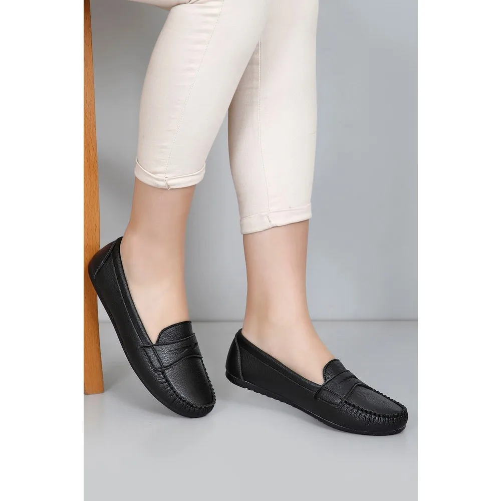 

Dorlie®Round Toe Flat Bottom Loafer Women Ballerina 30201