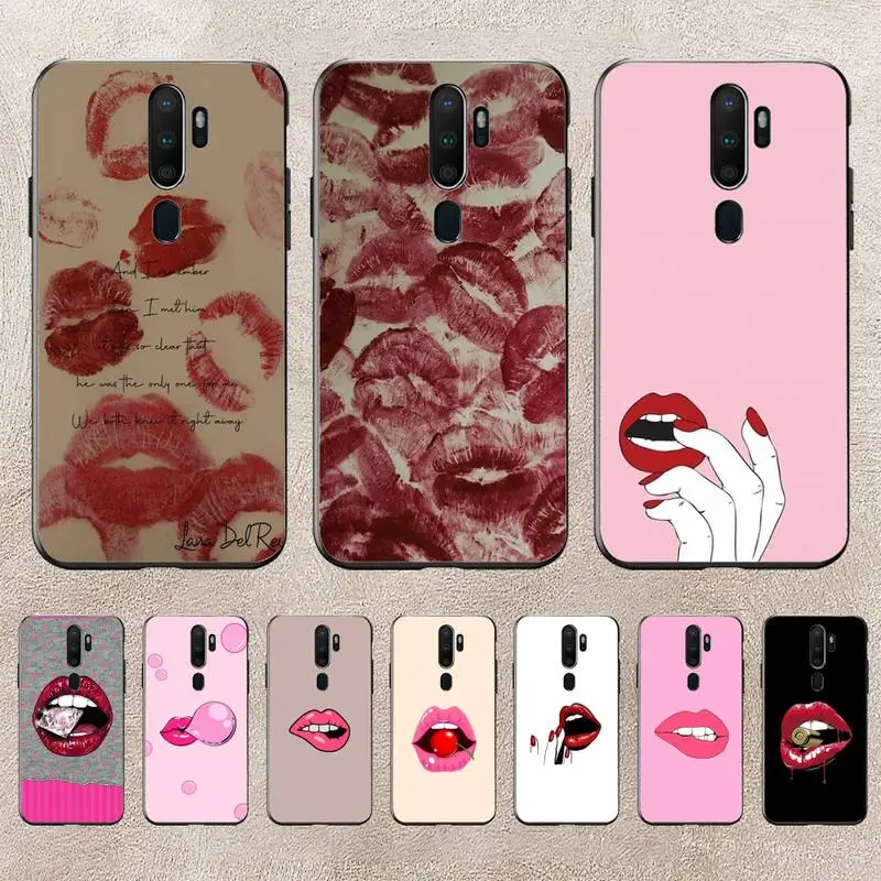 

Sexy Girl Red Lips Phone Case For Redmi 9A 8A 6A Note 9 8 10 11S 8T Pro K20 K30 K40 Pro PocoF3 Note11 5G Case
