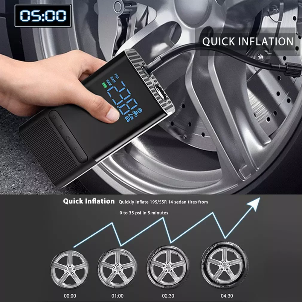 

Z2117 Intelligent Vehicle Wireless Air Pump Mini Air Pump Tire Inflator Cordless Portable Compressor For Car Tires Balls