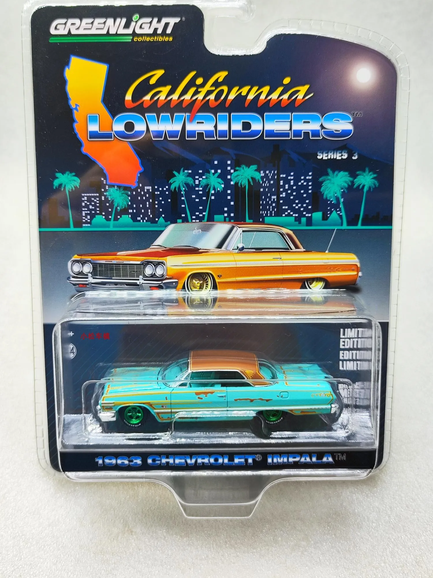 

Nicce 1:64 California Low Lying Series 3 1963 Chevrolet Impala Teal Green Edition Collection Of Car Models