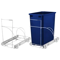 pull out trash can sliders sliding pull out waste containers rack 7 6 gallon undermount cabinet garbage bin trash slider for