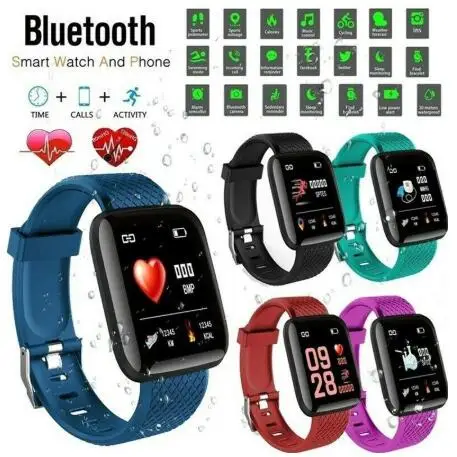 

Smart Watch Blood Pressure Heart Rate Monitor Message Reminder Electronic Clock Fitness Tracker Men Women Watch A7