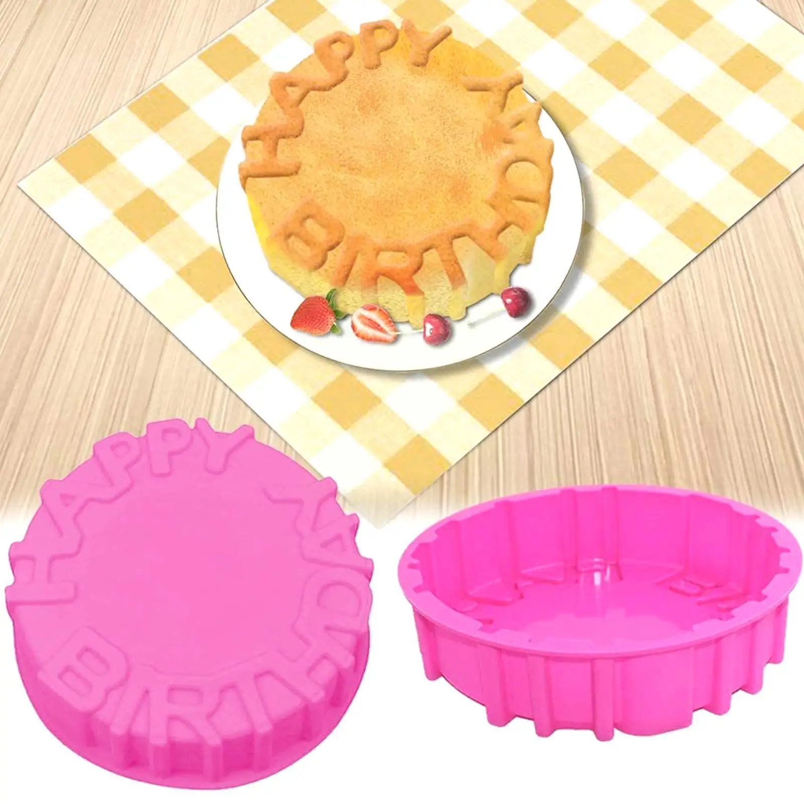 

Cake Pan Silicone Cake Mold Non Stick Happy Birthday Tools Mold Pan Cake Silicone Kitchen 3d Shaped Baking P7e1