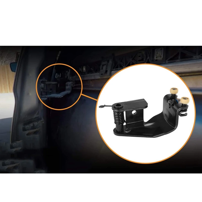 Левый скользящий дверной ролик в сборе боковой верхний центральный штыревой для