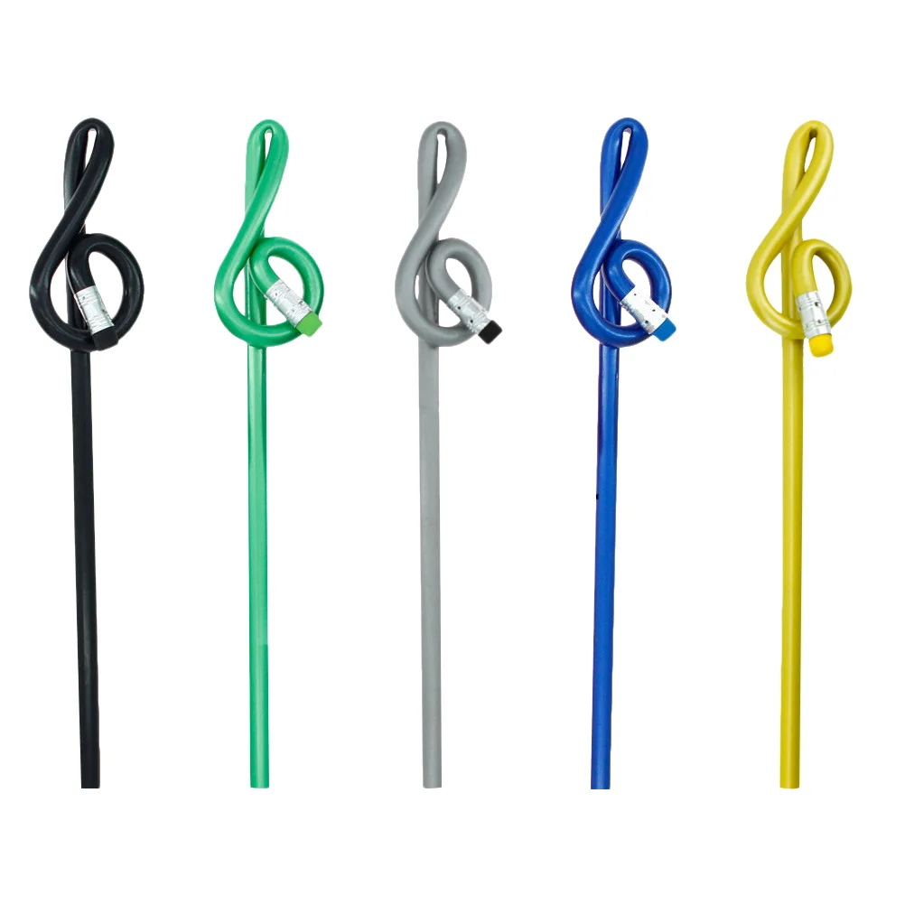 

Round Bent Kawaii Pencils G Clef Pencils Treble Clef