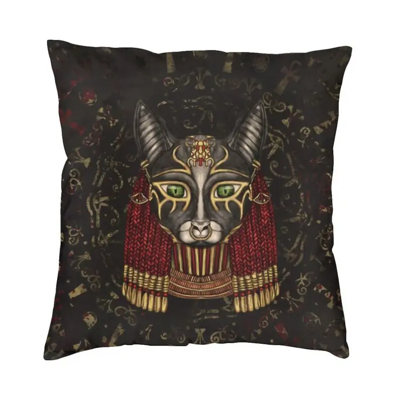 

Soft Bastet Egyptian Goddess Throw Pillow Cover Decoration Square Ethnic Ancient Egypt Cushion Covers For Sofa Car Pillowcase