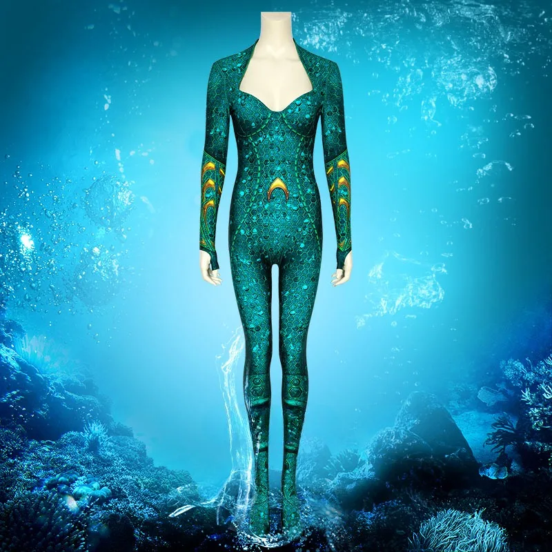 

Комбинезон Aquaman Mae La, трико, косплей, Хэллоуин, Рождественская вечеринка, костюм, Милая сексуальная одежда, выступление на сцене, ролевые игры