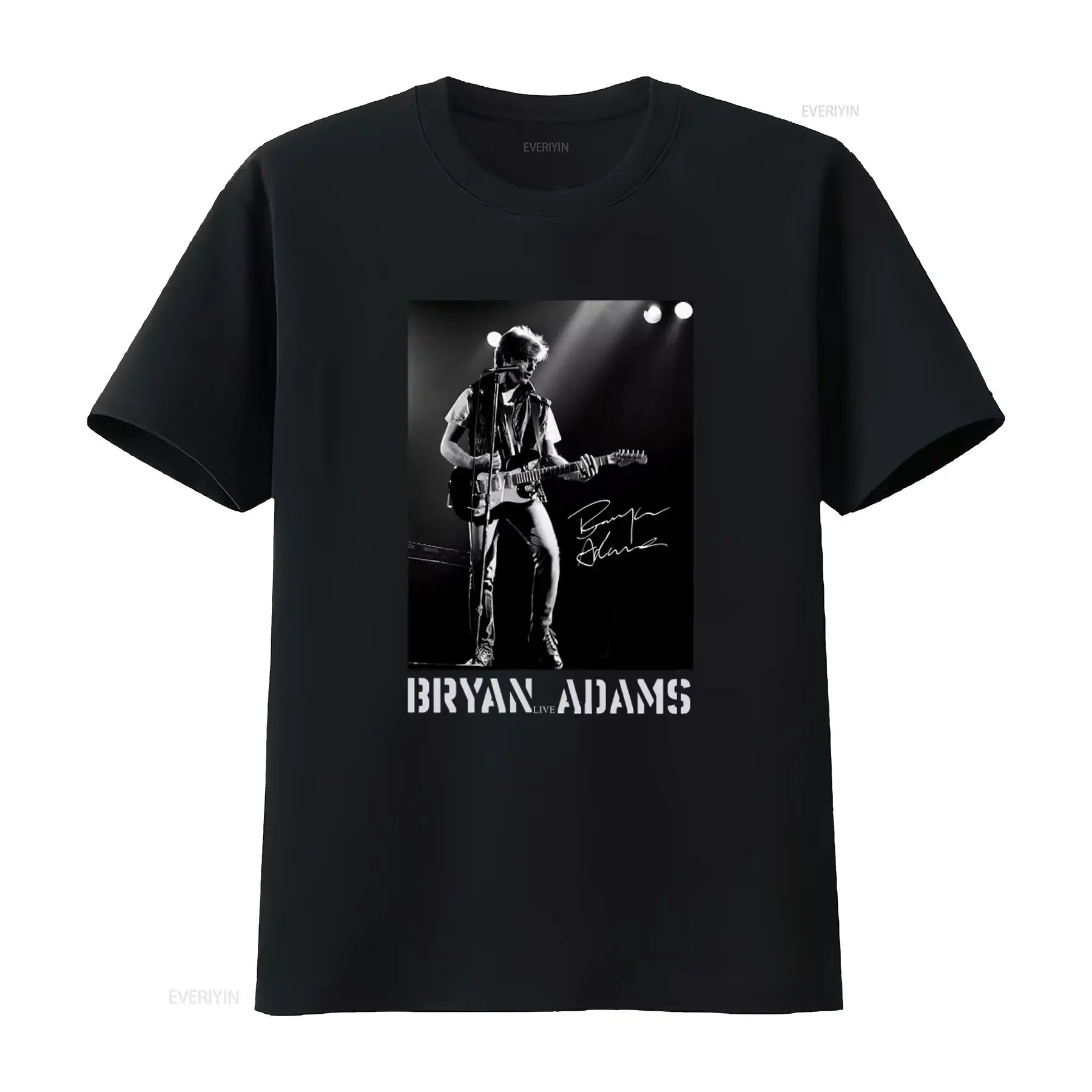 Фото Мужская футболка Hot Bryan Adams Live Concert TLL92 для фанатов рок-музыки, винтажная, с эффектом потертости, унисекс, с графическим принтом, удобная, эластичная, мужская. №1