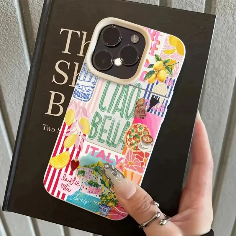 Фото Кожаный чехол для телефона в итальянском стиле для iPhone 17 Air 16 E 15 14 Plus 13 12 11 Pro Max XS Max, мягкий силиконовый чехол №5