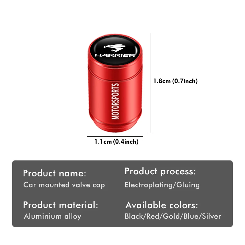 Для Toyota 4 шт. ступица колеса автомобиля колпачок штока клапана Декор мотоцикл