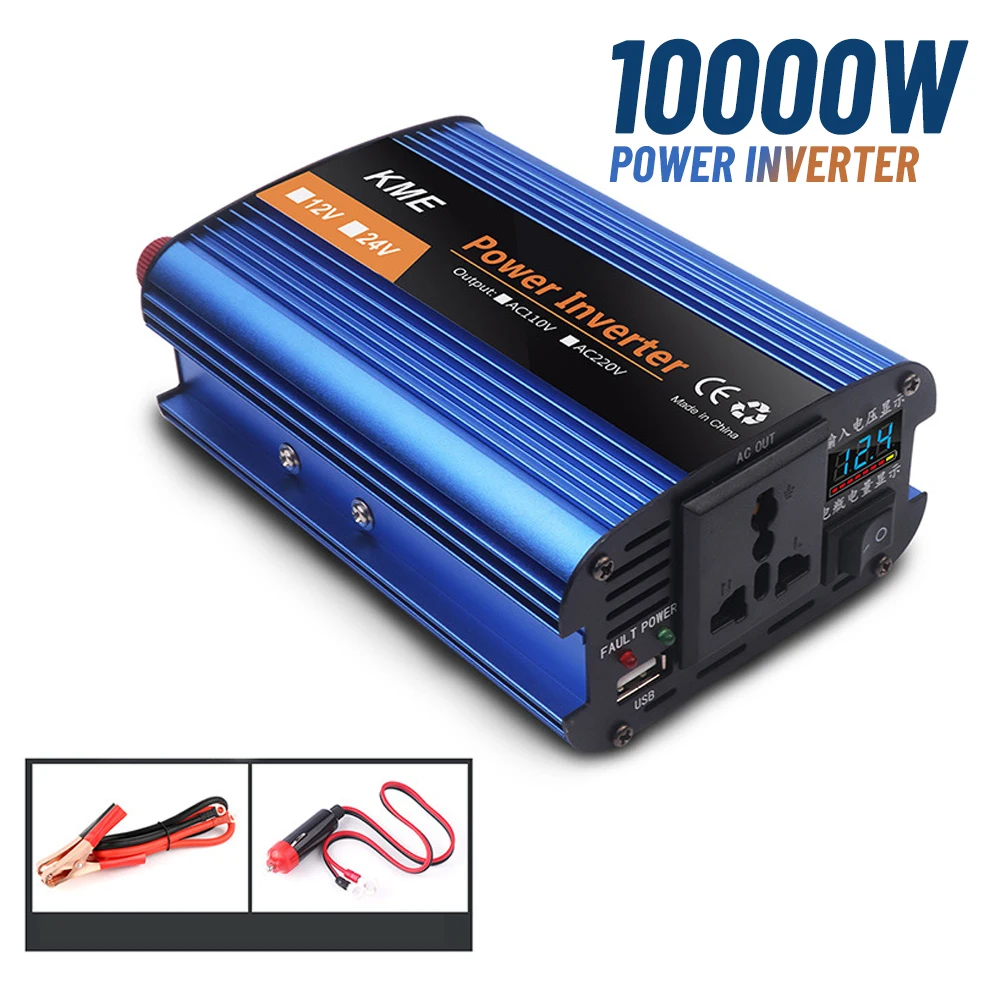 

Inverter 12v 220v Pure Sinus 10000W Pure Sine Wave Car Inverter Power Inverter DC 12V To AC 220V Socket Converter for Car