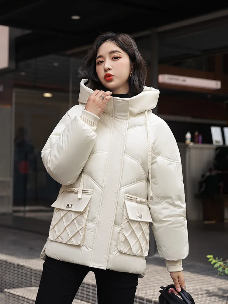 MEILLY DOLPHIN New Korean Winter Women Parkas Jackets Casual Thick Warm Hooded Short Coat Female Winter Outwear Jacket Parkas