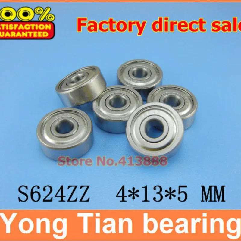 

NBZH bearing(1pcs) SUS440C Environmental Corrosion Resistant Stainless Steel Deep Groove Ball Bearings S624ZZ 4*13*5 Mm