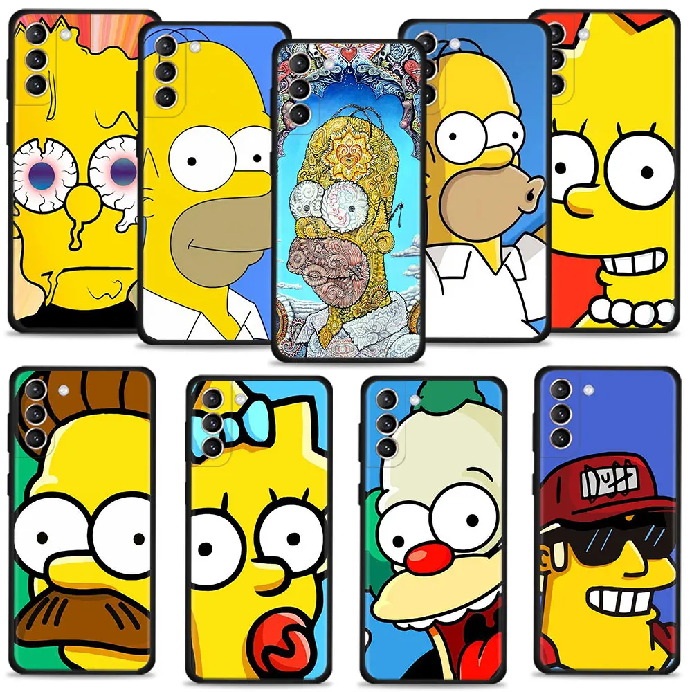 

Simpson Big Head Photo Phone Case For Samsung Galaxy S22 S21 S20 10 Plus S10 S8 S9 S10e Ultra FE Soft Silicone Cover