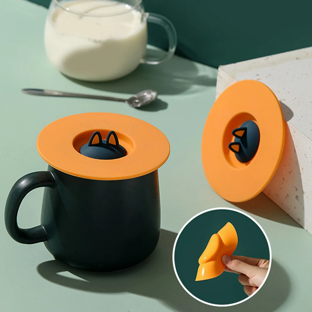 

Силиконовая крышка для чашки с милыми мультяшными кошачьими ушками