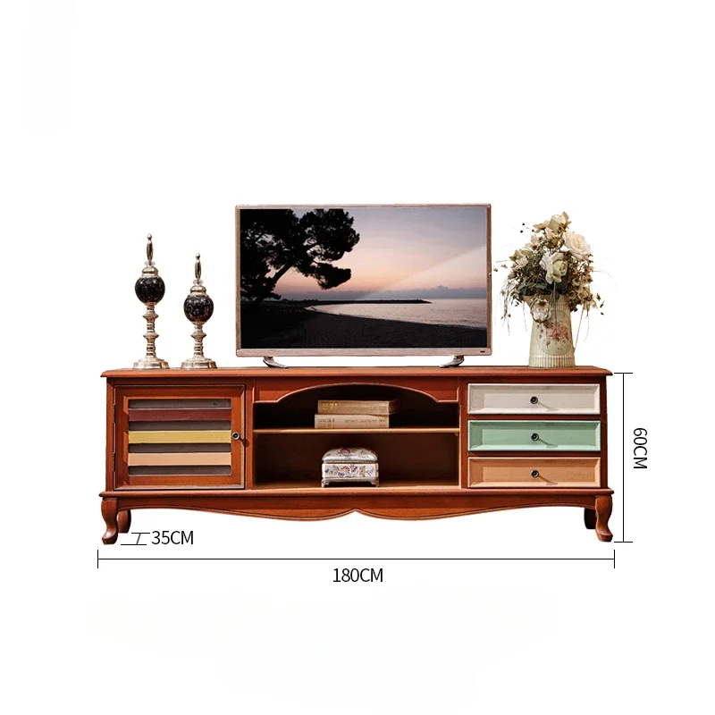 Роскошный эстетический ТВ-шкафчик подставка для монитора деревянный