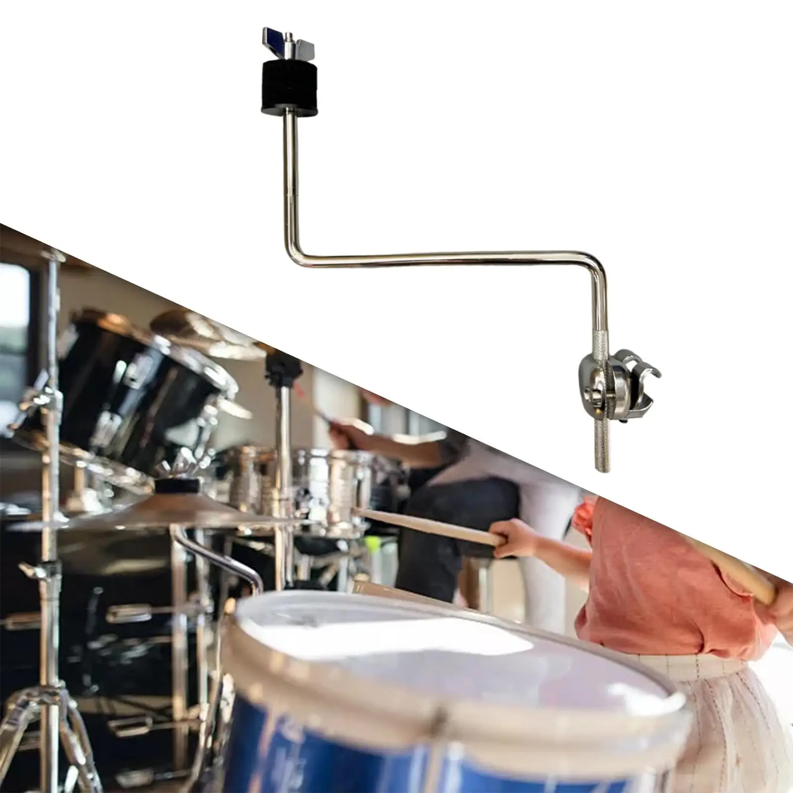

Cymbal Mount Clamp Z Shaped accessories Sturdy Easy to Install Extension Clamps Arm Cymbal Stands Clips Cymbal Arm Clamp