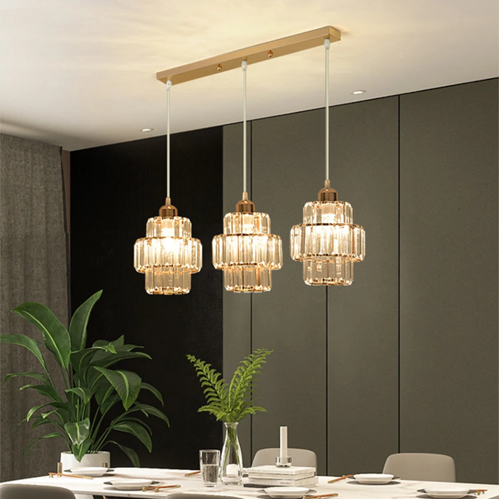 

Restaurant K9 Crystal LED Ceiling Chandelier Modern Simple Bar Cafe Dining Room Lamp Home-appliance Table Pendant Light Fixture