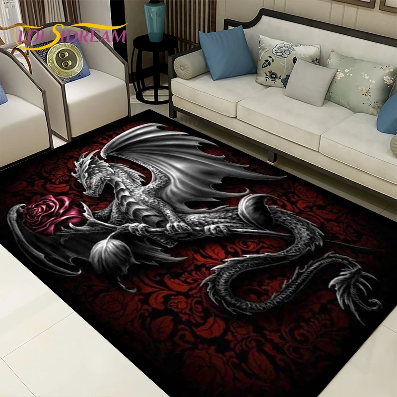 

Dragon Series Area Rug,Carpets for Living Room Bedroom Decoration, Sofa Chair Cushion Rugs,Kitchen Bathroom Non-slip Floor Mats