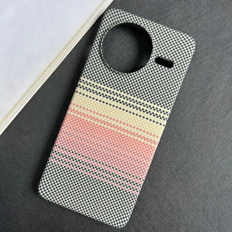 Фото Чехол для Xiaomi POCO F7 Ultra Redmi K80 Pro, тонкий, с полосками, из углеродного волокна, текстурированный пластик, полупрофильный, ударопрочный жесткий чехол №2