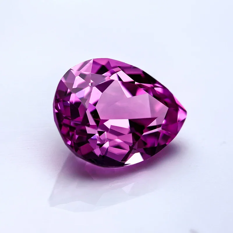 Выращенный в лаборатории сапфир розового цвета грушевидные VVS1 драгоценные камни