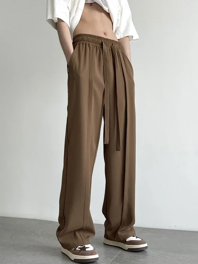 Брюки мужские прямые из полиэстера модные брюки-слаксы Классическая формальная