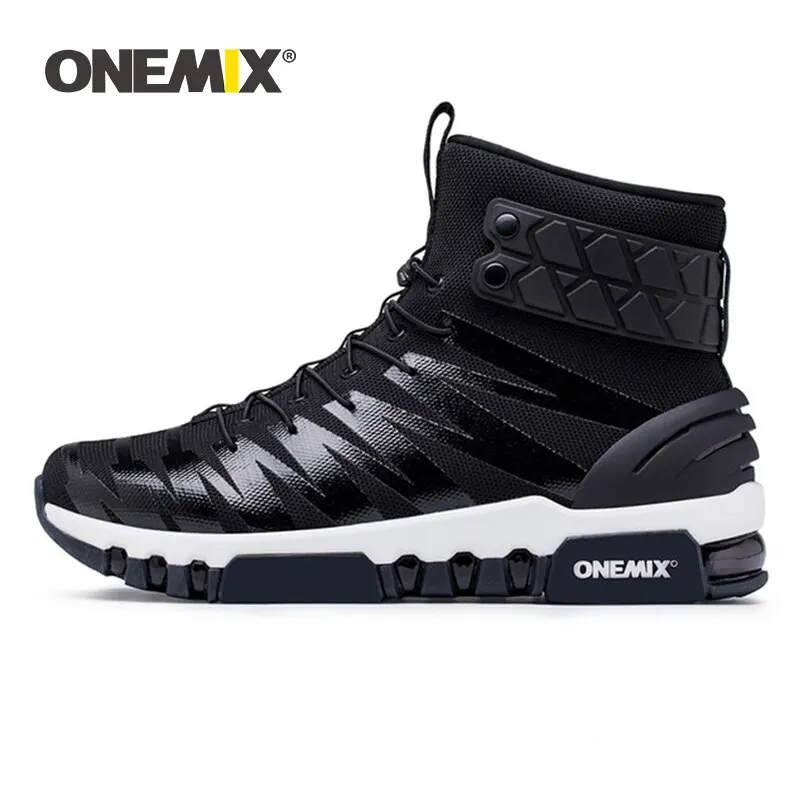 

ONEMIX Men Boots Running Shoes Women Sneakers High Top Winter Snow Boots Outdoor Waterproof Walking Trekking Sneaker Big Size 46