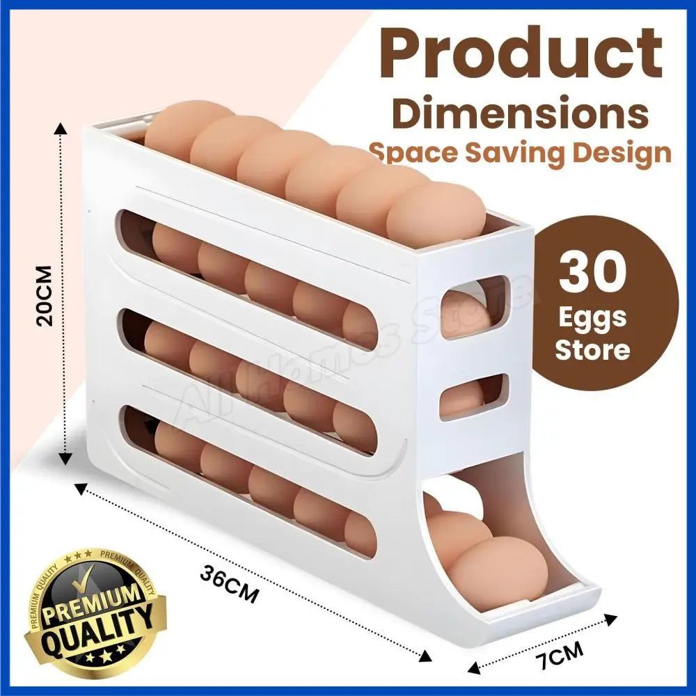4-уровневый держатель для яиц в холодильнике автоматическая вращающаяся коробка