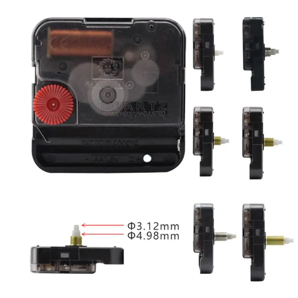 

Sweep Type Silent Wall Clock Movement Mechanism 12888 Replacement Quartz Clock Motor Repair Accessories 6 Sizes Shafts